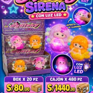 squishy sirena con luz led