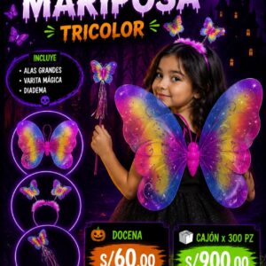 tripack mariposa unicolor