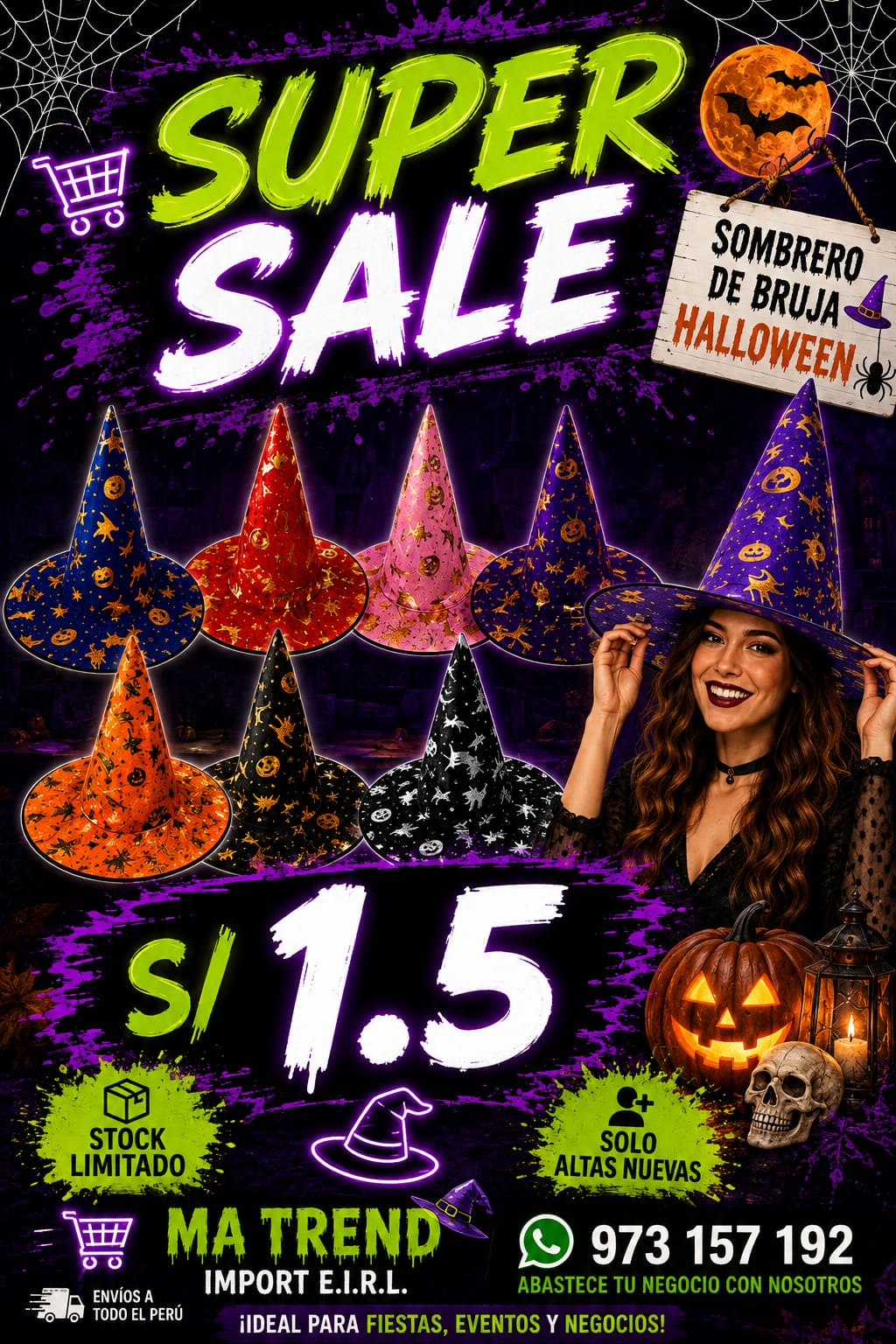 Sombrero de Bruja Halloween